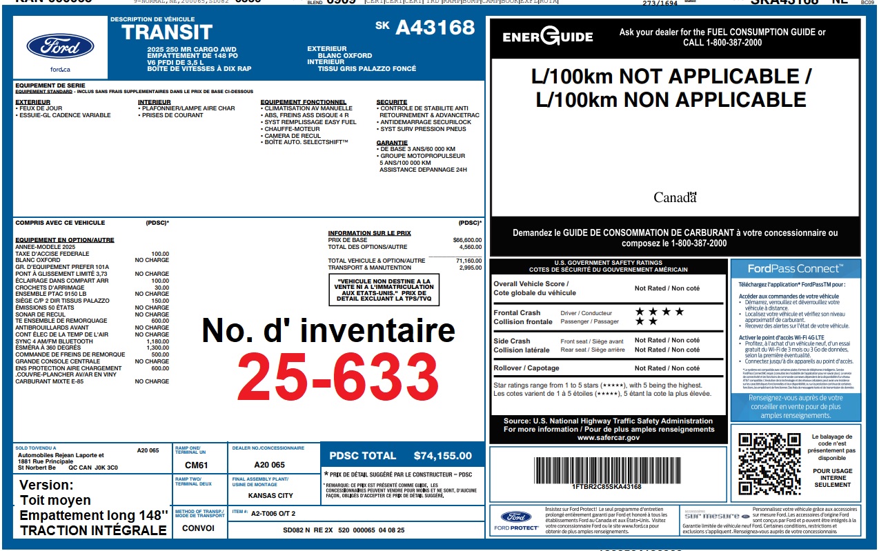 2025 Ford Transit fourgon utilitaire - Image 10