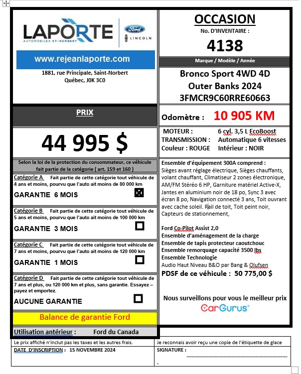 2024 Ford Bronco Sport - Image 34