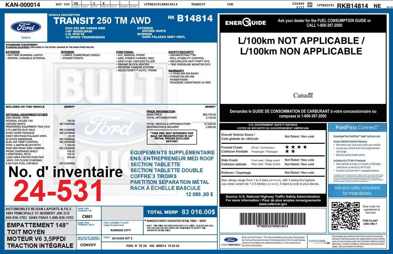 2024 Ford Transit fourgon utilitaire - Image 18