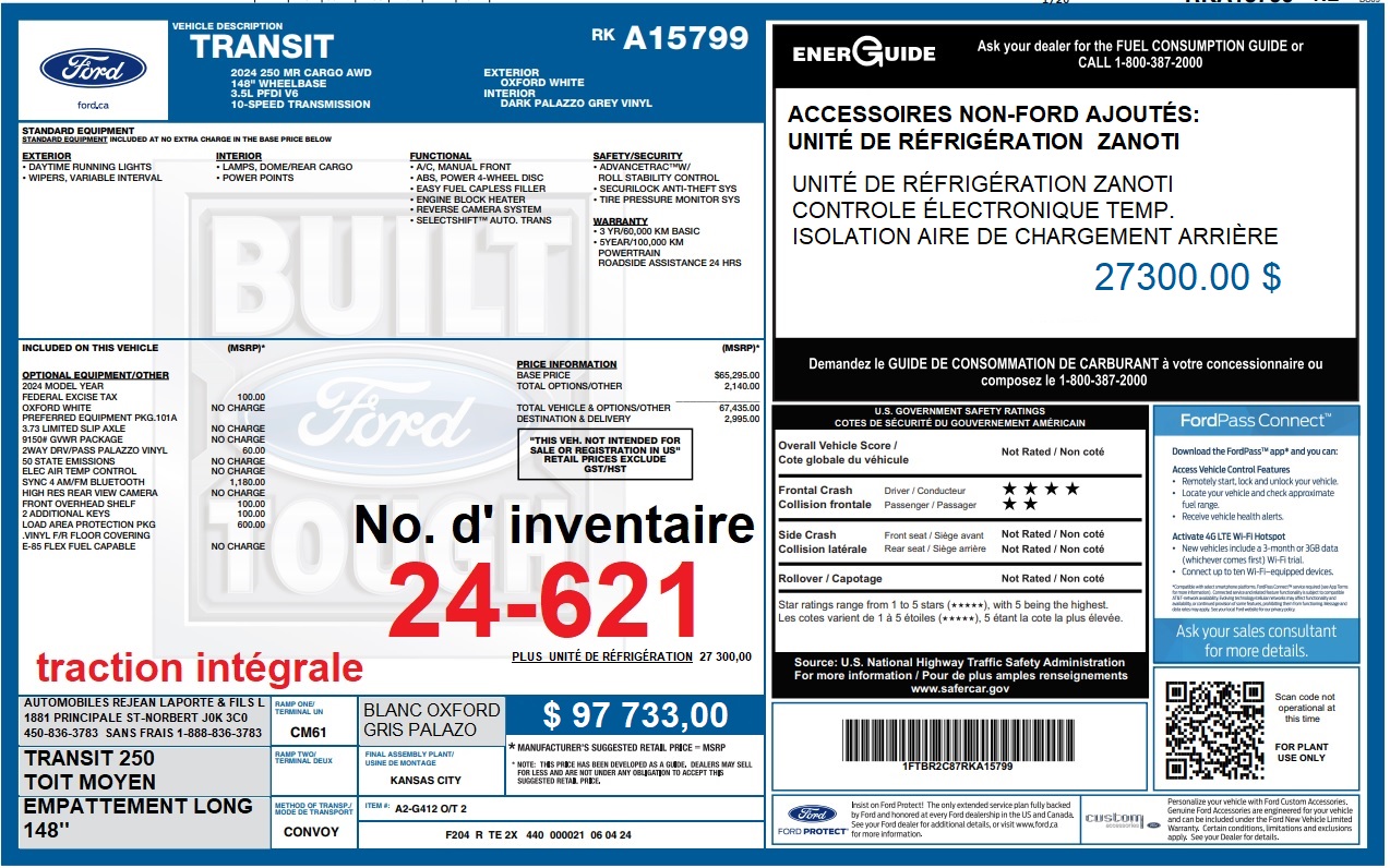 2024 Ford Transit fourgon utilitaire - Image 7
